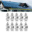 10 Pack Cable Clamp, Solar Panel Photovoltaic Nut, Solar Grounding Cable Clamp for Bare Wire, External Hex Copper Grounding Cable Clamp 5