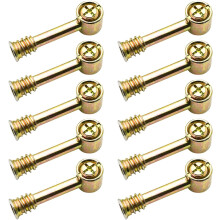 10PCS Eccentric Hammer Nut Screw Locking Nut for Furniture Panel Connection, Cabinet Drawer, Cupboard
