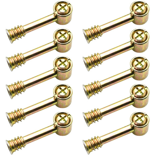 10PCS Eccentric Hammer Nut Screw Locking Nut for Furniture Panel Connection, Cabinet Drawer, Cupboard