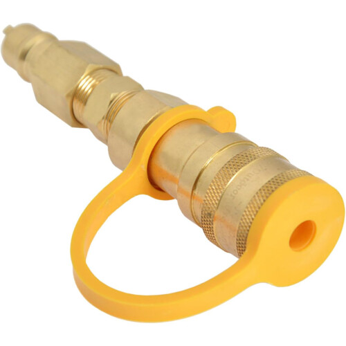 Brass Propane Adapter Quick Connect Fitting 3/8 Inch for BBQ Full Flow Conversion Easy Install 1