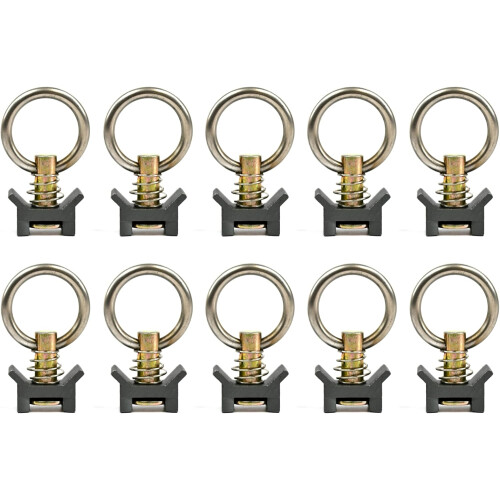 Venture L-Track spring-loaded adjustable tie ring - grey - 10 pieces