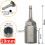 Deeper nut socket set, 5.5-19mm nut setting driver, 1/4" hex shank drill spindle set, 80mm long nut extractor socket 3
