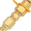 Brass Propane Adapter Quick Connect Fitting 3/8 Inch for BBQ Full Flow Conversion Easy Install 4