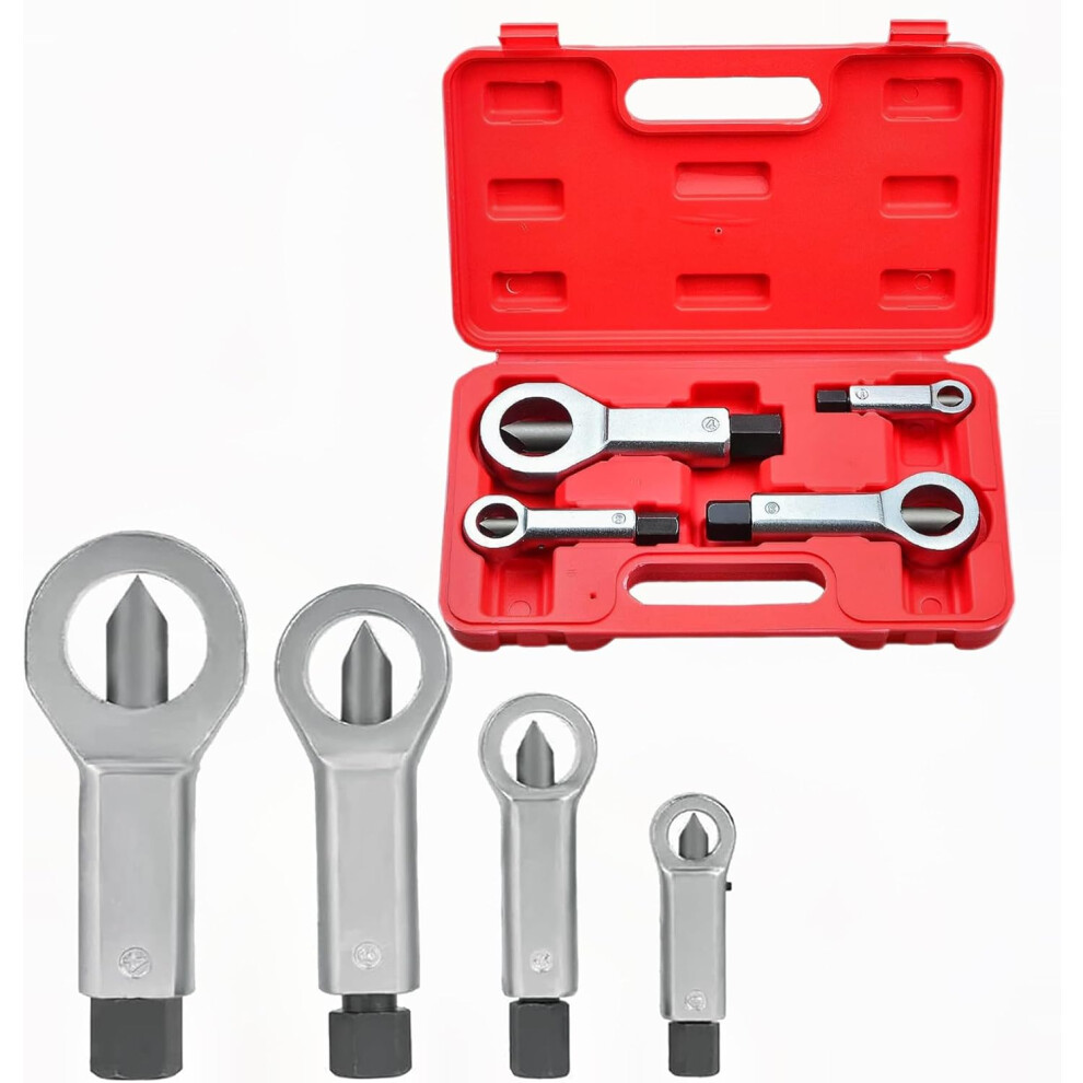 4-Piece Metal Nut Separator Tool, Rusty Nut Separator For Removing Broken And Damaged Nuts (9-12Mm, 12-16Mm, 16-22Mm, 22-27Mm) 756594254106