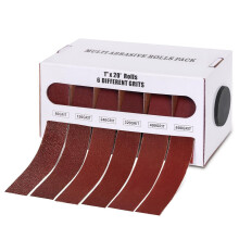 Schleifpapierrollen-Set, 6 Körnungen (80, 150, 240, 320, 400, 600), Schleifpapier mit Spender, Nass- und Trockenschleifpapierrolle
