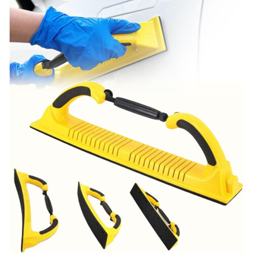 Multifunctional manual sanding block for 70mm mesh sand, adjustable radius Flex Longboard sanding file block with hook and loop support