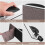 Practical sanding block with handle and dust extraction for 70x200mm sanding belts, for hand sanding without plaster, comes with 5 mesh sanding sheets 5