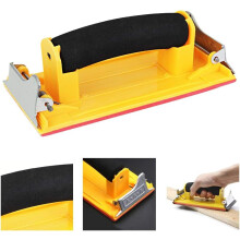 Sander handle with sponge grips, manual sander paper holder, detail sander handle, soft grip perfect for 9 x 3.6 inch sandpaper