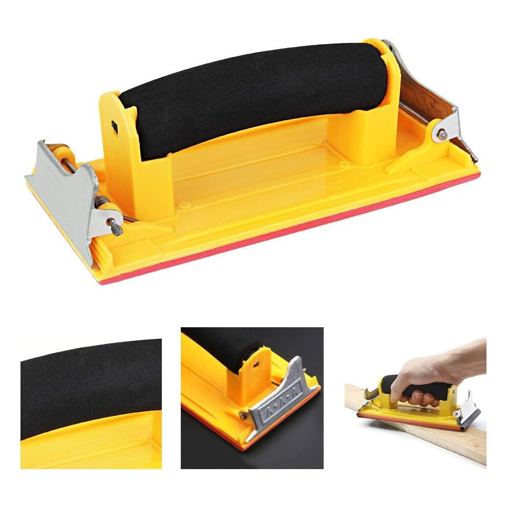 Sander Handle With Sponge Grips, Manual Sander Paper Holder, Detail Sander Handle, Soft Grip Perfect For 9 X 3.6 Inch Sandpaper 756594254564