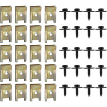 40 stuks auto chassis motormoer bevestigingsmiddelen bumper bescherming kruisgaten compatibel met E46 E92 E90 F10