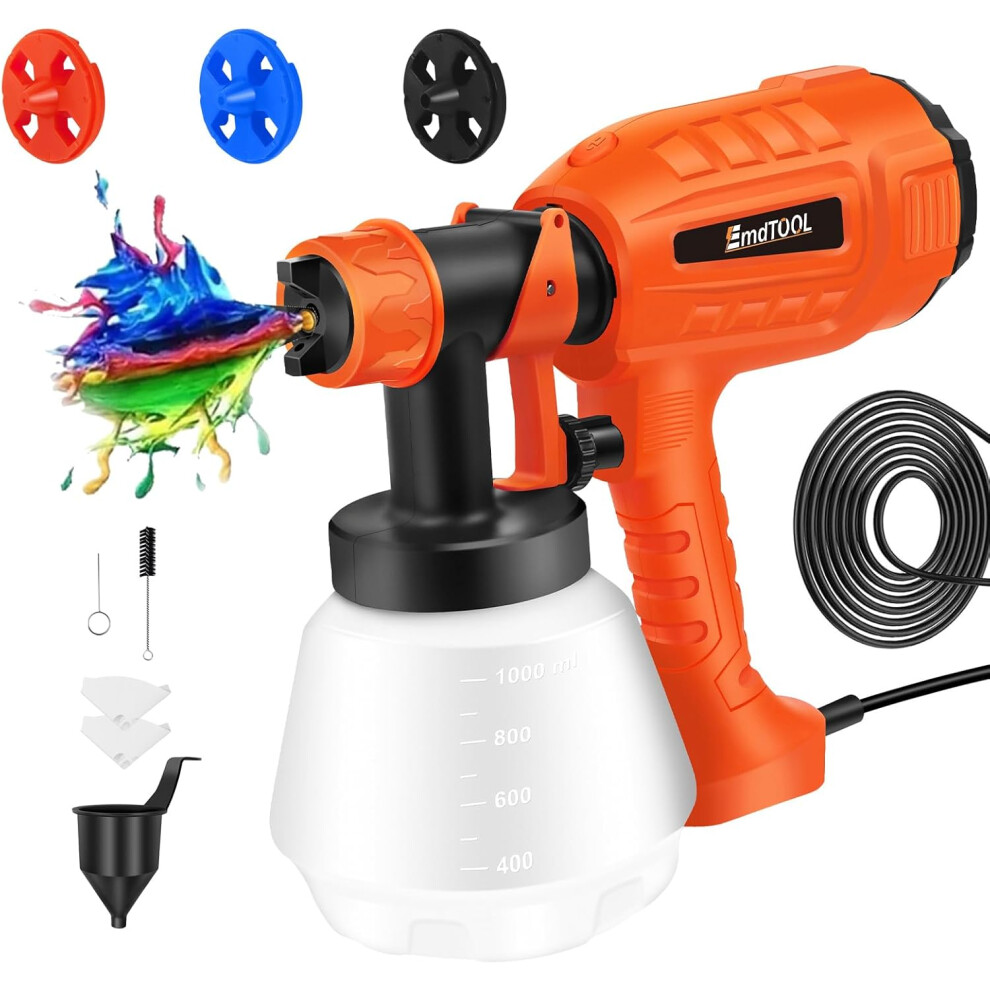 1000W Hvlp Airless Electric Paint Sprayer, Portable Spray Gun For Garden Fence Walls 756594254960