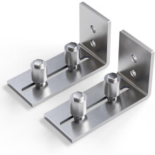2 Stück Edelstahl-Bodenführungen, verstellbare Schiebetür-Bodenführungen, Türbodenführungen, Wand-/Türbodenführungen