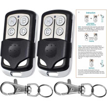 Lot de 2 télécommandes 433M pour porte de garage avec porte-clés, boîtier universel en plastique sensible, puces copiables.