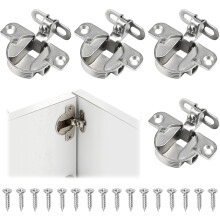 Set of 4 adjustable 180-degree cabinet hinges, high-grade heavy-duty alloy material, durable concealed invisible hinges