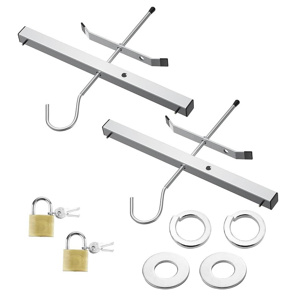 Pack Ladder Clamps, Universal Lockable Ladder Roof Clamps - 1 Pair, Ladder Clamp With Padlock To Secure Ladders 756594255318