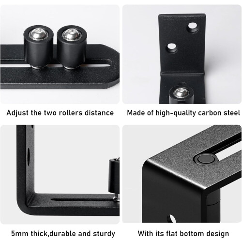 Adjustable Floor Guide: 2-Pack Barn Sliding Door Floor Guide, Adjustable Wall Mount Stay Roller Guide 2