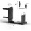 Adjustable roller floor guide for sliding doors, wall/door guide base, black 2