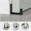 Adjustable roller floor guide for sliding doors, wall/door guide base, black 4