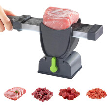 Manual Meat Cutter, Adjustable Fresh Meat Cutting Machine, Manual Meat Cutter for Pork, Beef, Salmon, and Barbecue Cooking