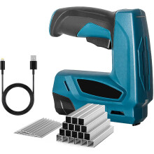 Brad Nailer Cordless Staple Gun, 2-in-1 Electric Nail Gun with Micro USB Cable, 3.7V Power Upholstery Staples, 1000 Pieces per Staple/Nail