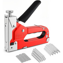 Brad Nailer 3-in-1 Manual Power Staple Gun with 1200 Staples, Adjustable Upholstery Staple Gun for Woodworking, Crafts, Carpentry, DIY Decoration