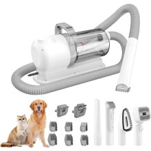 Dog grooming vacuum kit, 5-in-1 pet hair vacuum and dryer with 99% suction power, dog grooming brush