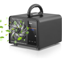 Ozongenerator, Hochleistungs-Ozongerät 60000 mg/h mit LED-Anzeige und 120-Minuten-Timer für 400 Schlafzimmer, Luftreiniger für die Küche