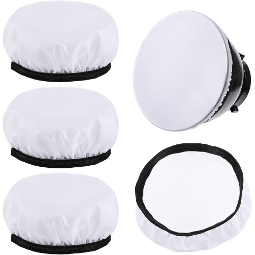 7"/18cm Light Diffuser, 4PCS Diffuser Lamp Sock Soft Cover Soft White Diffusers Standard Fabric Diffusers Light Sock softens the light output