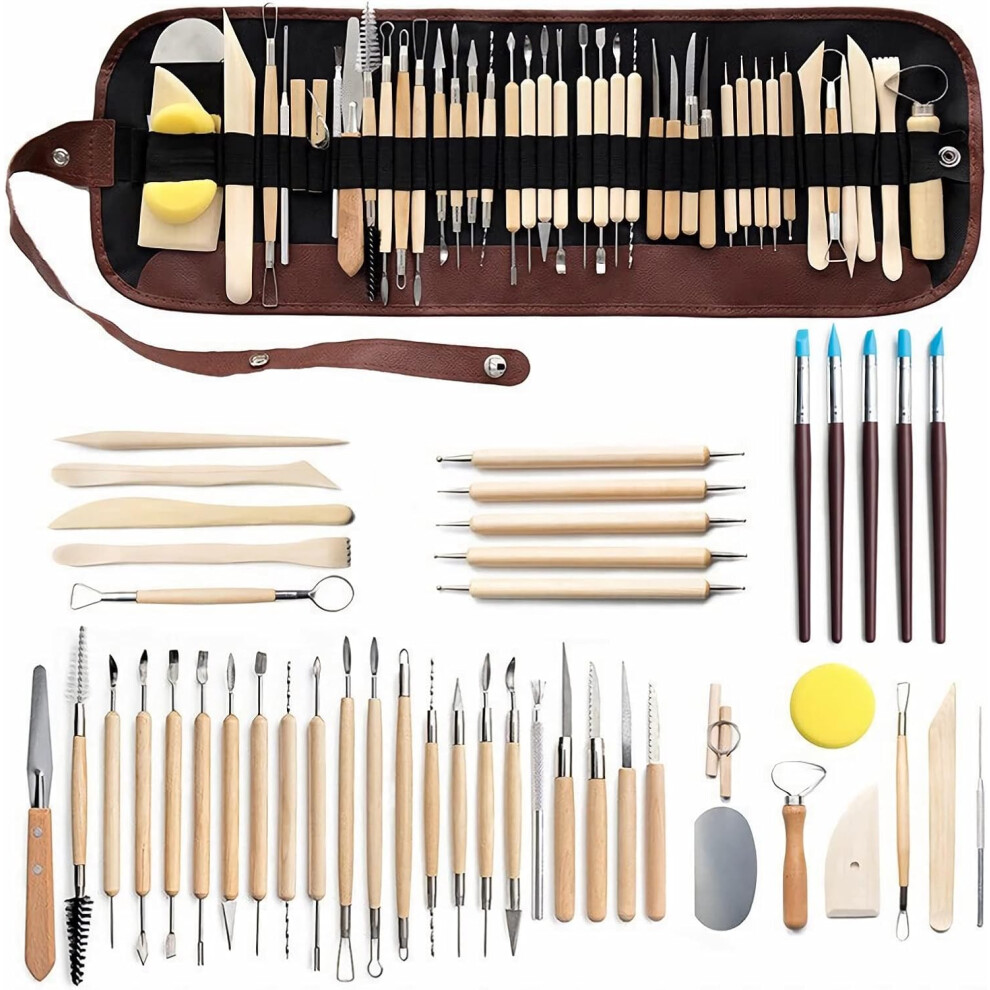46-Piece Clay Tools Set, Pottery Tools, Clay Sculpting Tools, Polymer Clay Tool Kit, Ceramic Tools For Diy Craft Modeling And Clay Sculpture 756594256995