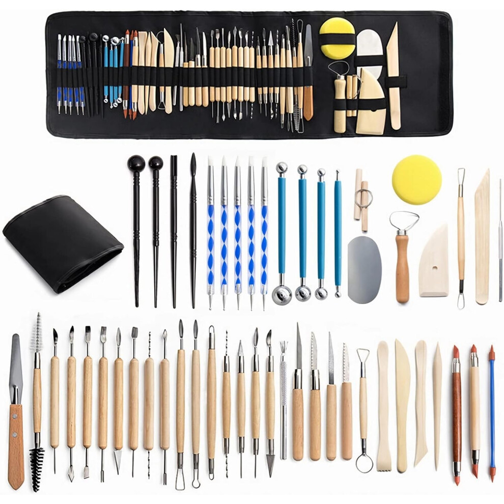 52-Piece Clay Tools Set, Pottery Tools, Clay Sculpting Tools, Polymer Clay Tool Kit, Ceramic Tools For Diy Craft Modeling And Clay Sculpture 756594257008