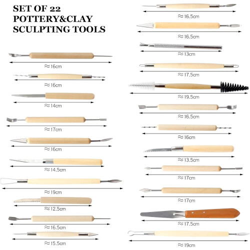 46-Piece Clay Tools Set, Pottery Tools, Clay Sculpting Tools, Polymer Clay Tool Kit, Ceramic Tools for DIY Craft Modeling and Clay Sculpture 2
