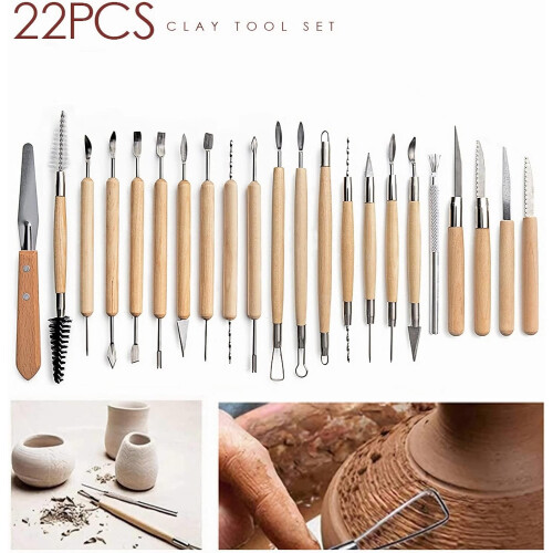 46-Piece Clay Tools Set, Pottery Tools, Clay Sculpting Tools, Polymer Clay Tool Kit, Ceramic Tools for DIY Craft Modeling and Clay Sculpture 1