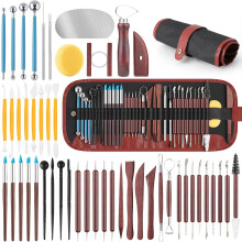 48-delige gereedschapset voor keramiek, inclusief gereedschap voor het boetseren van klei, keramiekgereedschap voor polymeerklei, modelleren, sni