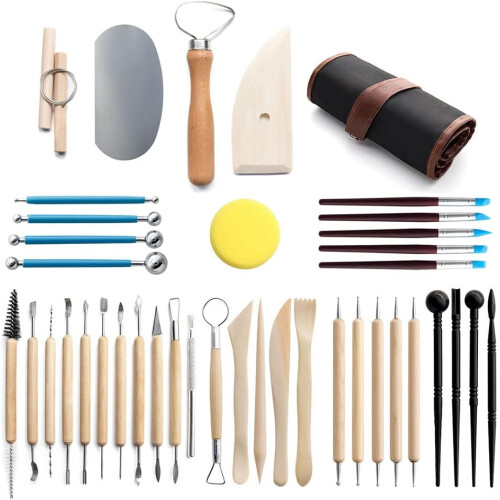 40PCS Clay Tools Pottery Tools Clay Sculpting Tools Polymer Clay Tool Kit Ceramic Tools for DIY Craft Modeling Clay Sculpting Tool Set 1