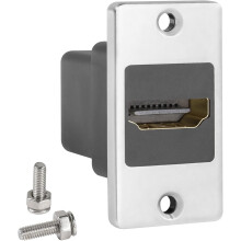 4K HDMI 2.0 rechthoekige paneeladapter met vrouwelijke naar vrouwelijke montageconnector, HD-displaydock voor apparaatpaneel, desktop, muur, pc-m
