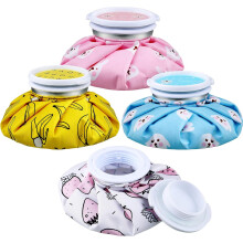 Poches de glace et bouillottes réutilisables pour adultes, respirantes, élastiques et étanches (motif fruits mignons)