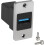 5Gbps USB 3.0 Rectangular Metal Panel Adapter USB 3.0 Female to Female Panel Mount Connector USB 3.0 Mounting Socket Data Module 5V/0.5A Charging 1