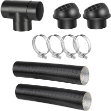 60mm Diameter Air Duct Hose, Car Heater Hose, T-Piece Hot Air Outlet Vent Kit, Diesel Heater Replacement Accessories