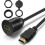 HDMI Panel Flush Mount Cable - 1 meter 3ft HDMI Extension Dash Flush Panel Mount Cable for car, boat and motorcycle 1