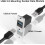 5Gbps USB 3.0 Rectangular Metal Panel Adapter USB 3.0 Female to Female Panel Mount Connector USB 3.0 Mounting Socket Data Module 5V/0.5A Charging 3