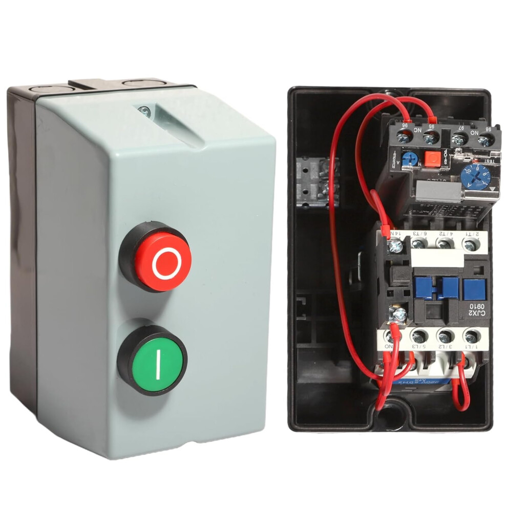 2.2-4Kw Magnetic Electric Motor, Single Starter, 3 Phase, 7-10A, Ip55, Waterproof Start Control Switch, Overload Protection, 220V/380V Air Compressors 756594465960
