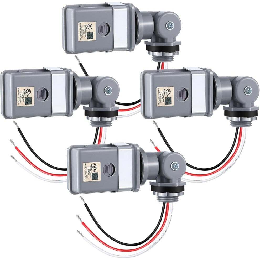 Photocell Sensor For Outdoor Lights, 120Vac 50/60 Hz Ip54 Waterproof Photocell, Swivel Mount Photocell, Dusk-To-Dawn Sensor Photoelectric Switch 756594466462