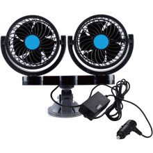 12V autoventilator voor koeling - Elektrische ventilator met dubbele kop voor de achterbank