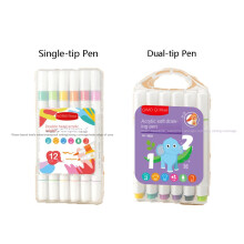 ([Cabeça única) 2pcs à prova d'água marcador acrílico caneta aquarela