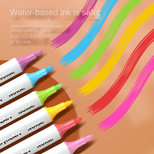 ([Single head) 2pcs Waterproof Acrylic Marker Watercolor Pen 1