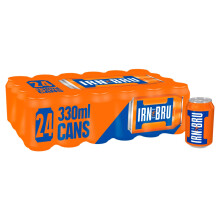 IRNBRU Regular 24 Pack Iconic Flavoured Fizzy Drinks Multipack Cans 24 x 3