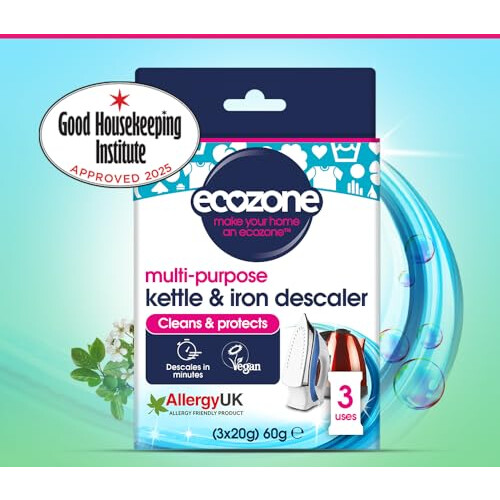 Ecozone Kettle  Iron Descaler  Easy Use Sachets  Powerful Limescale Removal 1