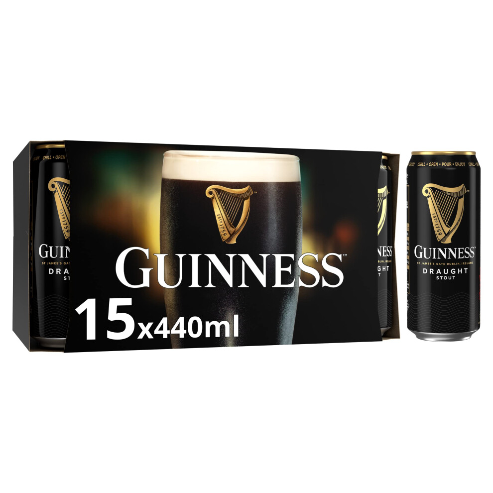 New Guinness Draught Stout Beer 41 Vol 15 X 440Ml Iconic Stout Rich Smooth