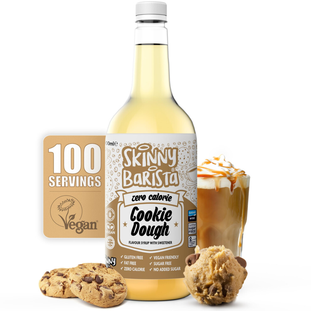 The Skinny Food Co Skinny Food Co Cookie Dough Syrup Zero Calorie 1L Sugar Free Coffee Syrups