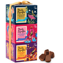 Monty Bojangles Vegan Cocoa Dusted Chocolate Truffles Gift Tower 3x100g3 Di